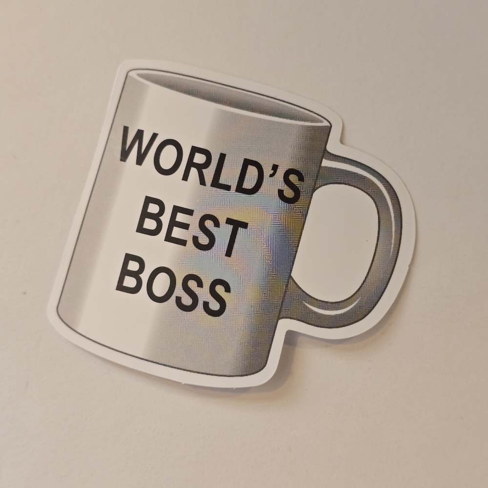 10/$10 World's Best Boss Mug Sticker